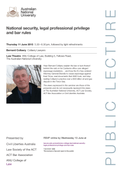 National security, legal professional privilege and bar rules
