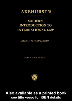 1. Modern Introduction to International Law
