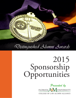 Distinguished Alumni Awards Sponsorship Packet