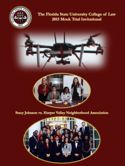 The Florida State University College of Law 2015 Mock Trial
