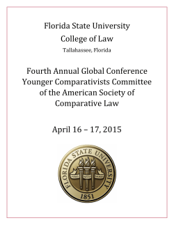 YCC Program 2015 - Florida State University College of Law