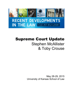 Supreme Court Update - University of Kansas School of Law