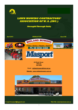 LMCA eNewsletter March 2015 - Lawn Mowing Contractors