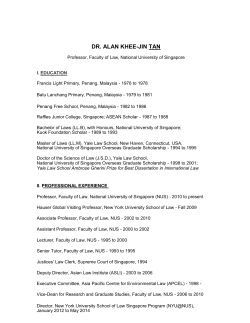 DR. ALAN KHEE-JIN TAN - Faculty of Law