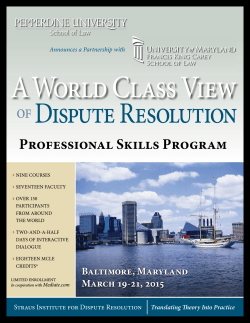 Professional Skills Program - Pepperdine University School of Law