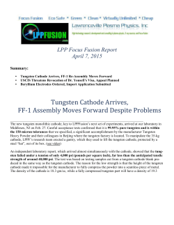 LPP Focus Fusion Report April 7, 2015