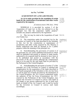 Acquisition of Land Air Fields Act - Bahamas Laws On-Line
