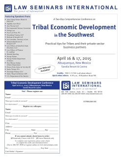 Tribal Economic Development - Law Seminars International