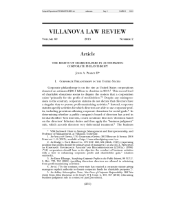 Villanova Law Review Volume 60, Number 2