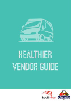 Healthier Vendor Guide