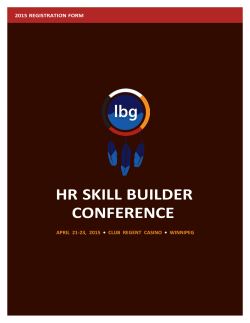 HR SKILL BUILDER CONFERENCE - First Nations National HR