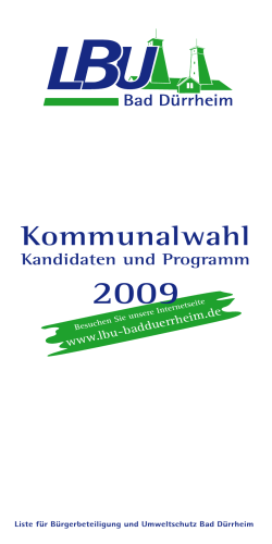 Kommunalwahl - LBU Bad DÃ¼rrheim