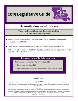 2015 LCADV Legislative Guide - Louisiana Coalition Against