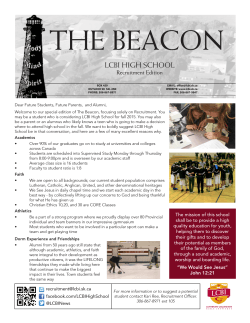 The Beacon, Recruitment Edition 2015