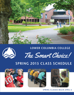 Class Schedule - Lower Columbia College