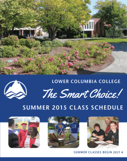 summer 2015 class schedule - Lower Columbia College