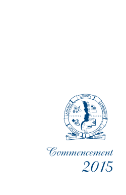 2015 Commencement Booklet - Laramie County Community College