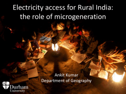 Electricity access for Rural India: the role of microgeneration