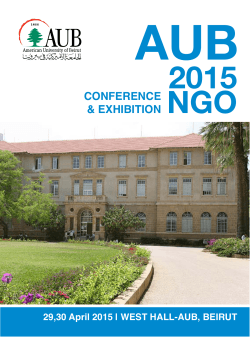 AUB 2015: NGO Conference and Exhibition