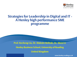 A Henley high performance SME programme
