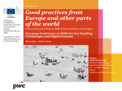 Good practices from Europe and other parts of the world
