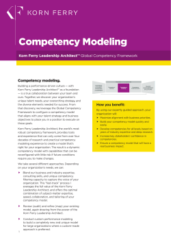 Korn Ferry Leadership Architect: Competency Modeling