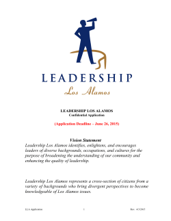 Application - Leadership Los Alamos