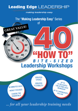 40 Bite-sized Leadership Workshops