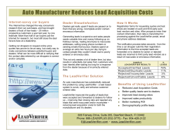 Auto Manufacturer Reduces Lead Acquisition Costs
