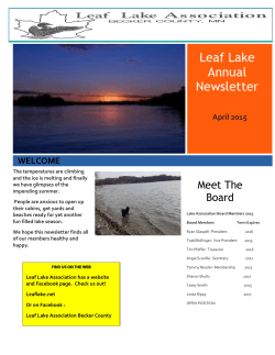 Leaf Lake Annual Newsletter