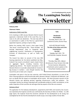 Newsletter - The Leamington Society