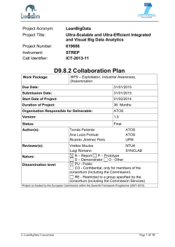 D9.8.2 Collaboration Plan and Report