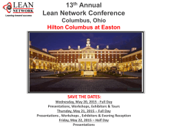 13th Annual Lean Conference Program