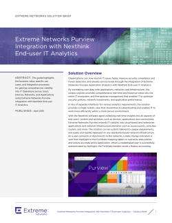 Extreme Networks Purview Integration with Nexthink End