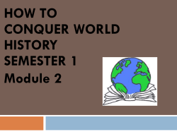 HOW TO CONQUER WORLD HISTORY SEMESTER 1 Module 2