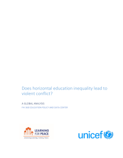 Does horizontal education inequality lead to violent conflict?