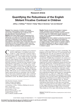 Quantifying the Robustness of the English Sibilant