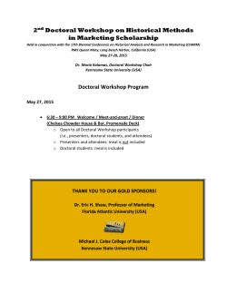 Doctoral Workshop Program