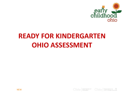 ready for kindergarten ohio assessment
