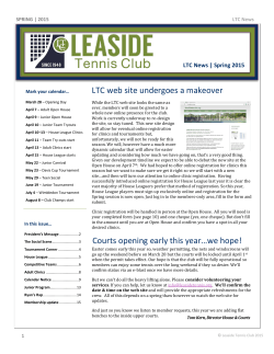 LTC News - Leaside Tennis Club