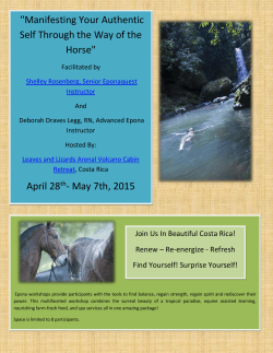 "Manifesting Your Authentic Self Through the Way of the Horse" April