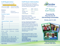 Golf Classic Information - Life Enriching Communities