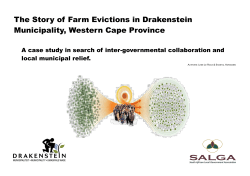 The Story of Farm Evictions in Drakenstein Municipality, Western