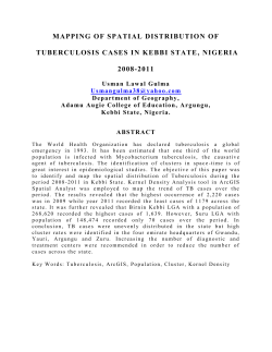 Mapping of Spatial Distribution of Tuberculosis Cases in