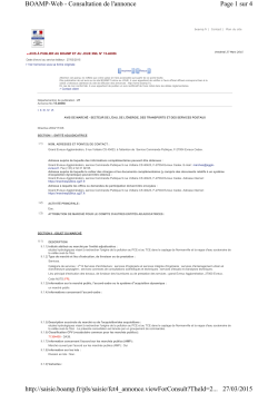 Page 1 sur 4 BOAMP-Web - Consultation de l`annonce 27/03/2015