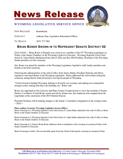 Brian Boner Sworn in to Represent Senate District 02
