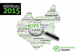 local manifesto - Leicester Green Party