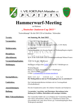 Hammerwurf-Meeting - Leichtathletik