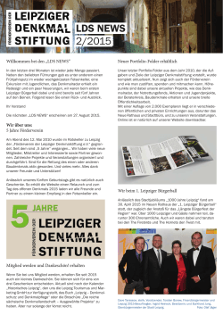 LDS NEWS 2/2015 - Leipziger Denkmalstiftung