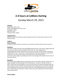 2.4 hours at LeMans Karting Sunday March 29, 2015
